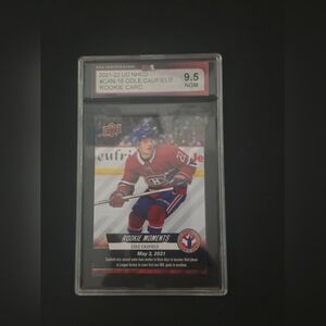 2021-22 UD National Hockey Card Day Cole Caufield Card #CAN-16 KSA 9.5 (ROOKIE)